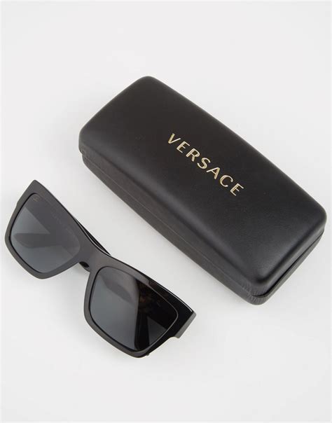 versace square sunglasses with repeat side medusa|Versace Medusa sunglasses men's.